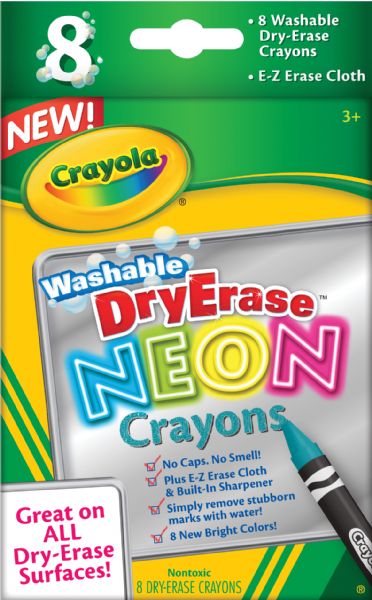 Crayolas Neon Dry-Erase Lavables 8 Colores Ref. 8654